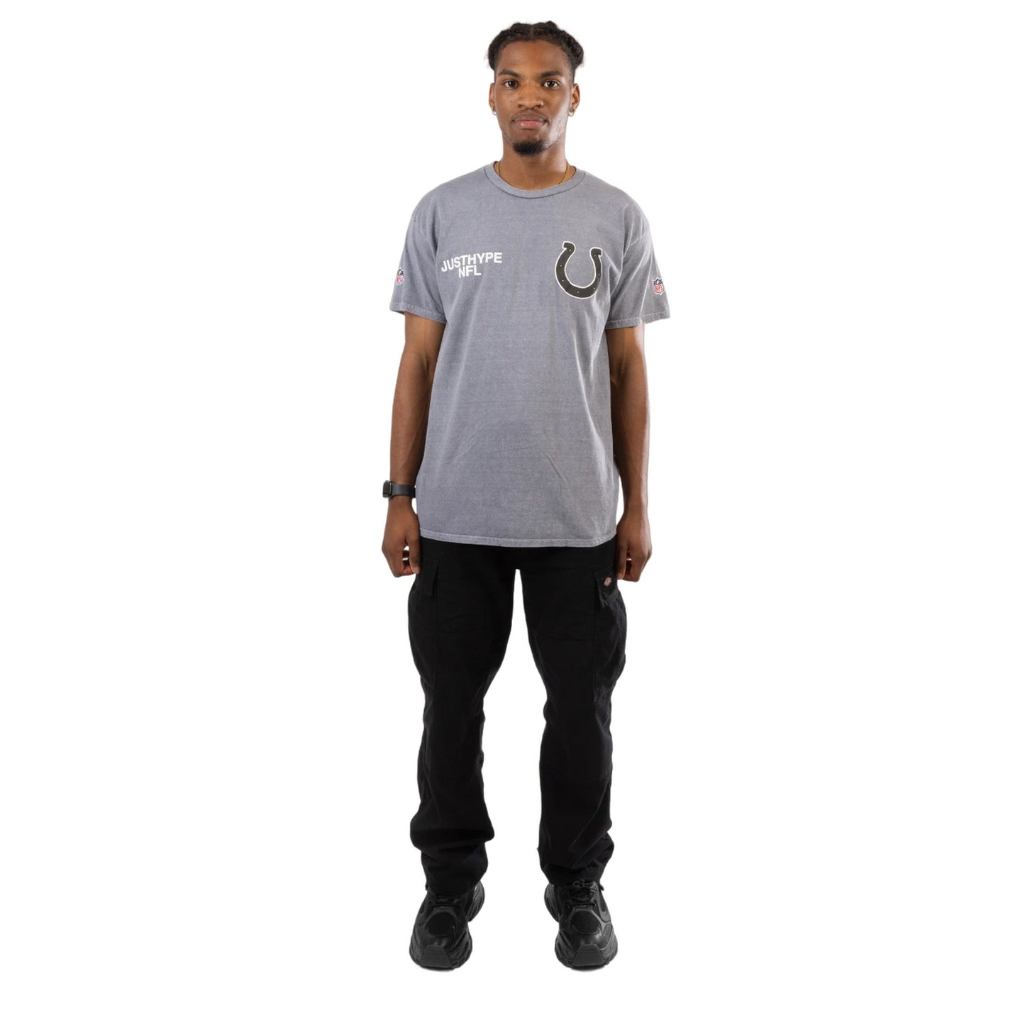 Grey - Pack Shot - Hype Unisex Adult Indianapolis Colts NFL T-Shirt