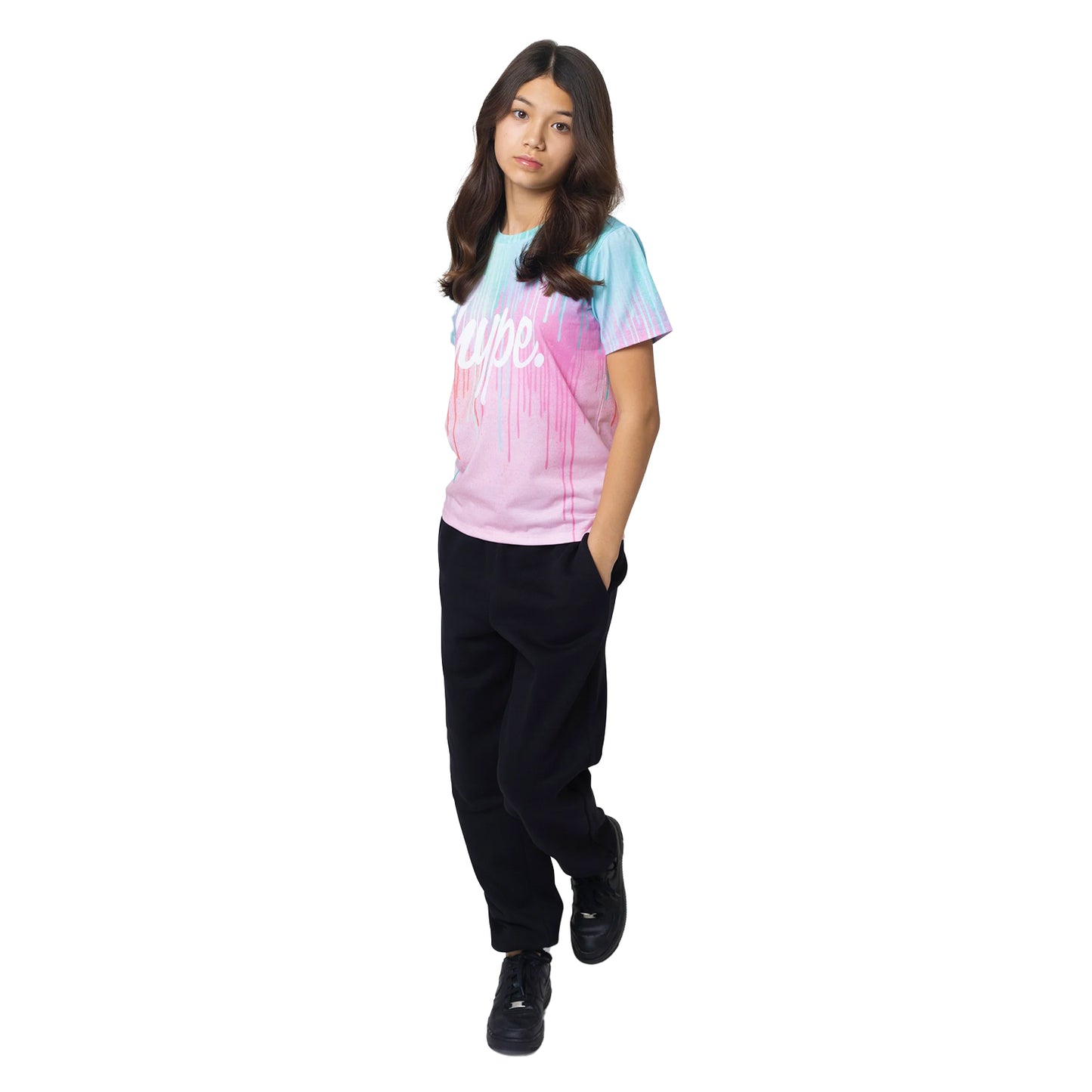 Mint-Pink - Lifestyle - Hype Girls Drips T-Shirt