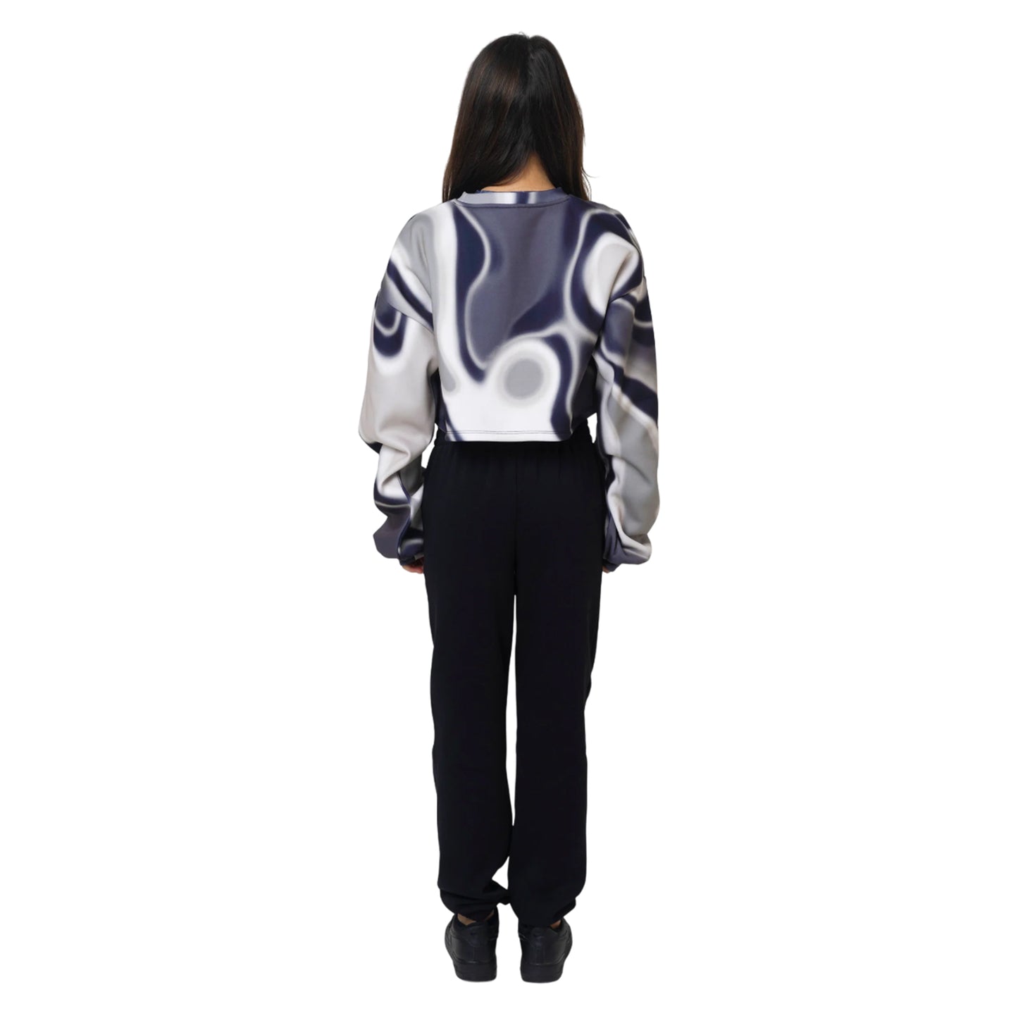 Beige-Blue - Lifestyle - Hype Girls Heat Wave Long-Sleeved Jumper