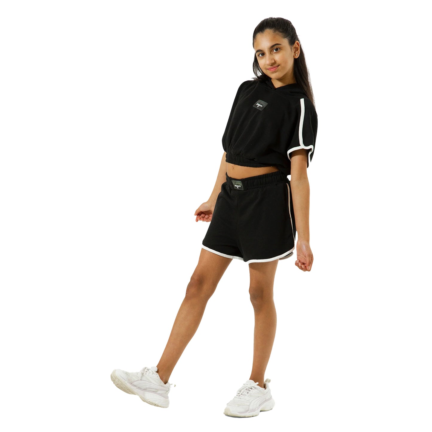 Black - Lifestyle - Hype Girls Runner Shorts