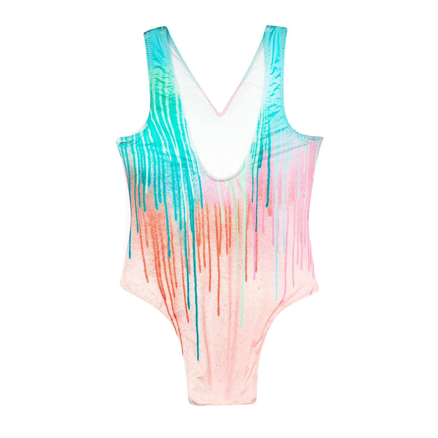 Multicoloured - Back - Hype Girls Drips One Piece Swimsuit