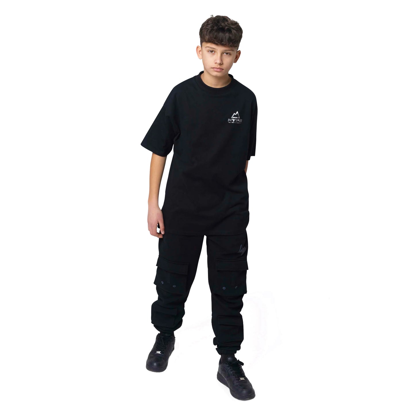 Black - Side - Hype Boys 3M Outdoor T-Shirt