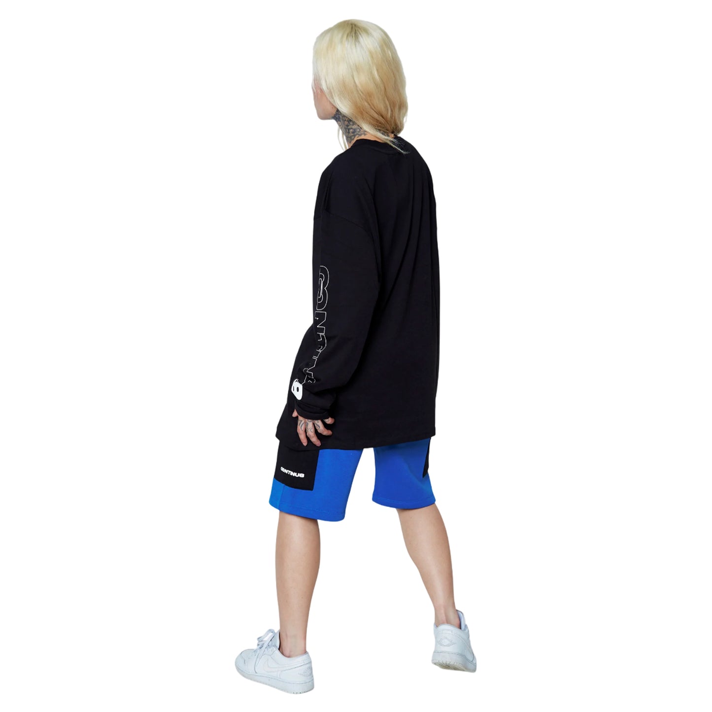 Black - Lifestyle - Hype Unisex Adult Square Spectrum Continu8 Boxy T-Shirt
