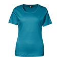 Turquoise - Front - ID Womens-Ladies Interlock Fitted Short Sleeve T-Shirt