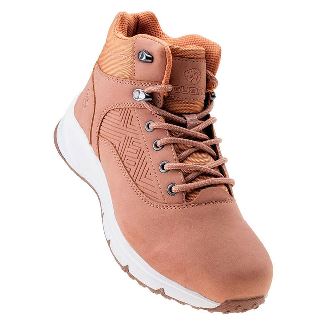 Powder Pink-Grey - Pack Shot - Iguana Womens-Ladies Iwany Mid Cut Casual Shoes