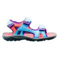 Sky Blue-Violet-Watermelon - Side - Hi-Tec Childrens-Kids Menar Sandals