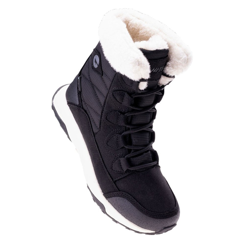 Black-White - Close up - Hi-Tec Womens-Ladies Mestia Walking Boots