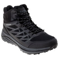 Black - Front - Hi-Tec Mens Hewila Waterproof Mid Cut Walking Shoes