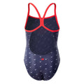 Blue-Red-White - Back - Aquawave Girls Triangulo Dolphin One Piece Swimsuit