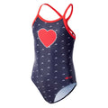Blue-Red-White - Side - Aquawave Girls Triangulo Dolphin One Piece Swimsuit
