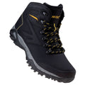 Black-Lime - Close up - Hi-Tec Mens Medin Mid Cut Walking Boots