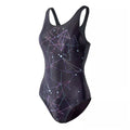 Black - Side - Aquawave Womens-Ladies Laia Cosmic One Piece Swimsuit