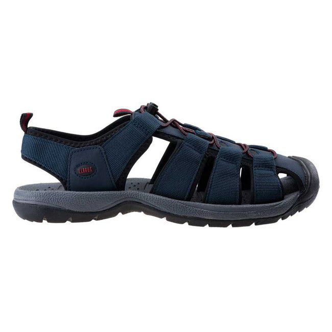 Navy-Black-Dark Red - Side - Elbrus Mens Keniser Sandals