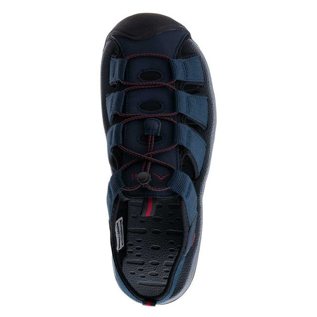 Navy-Black-Dark Red - Pack Shot - Elbrus Mens Keniser Sandals