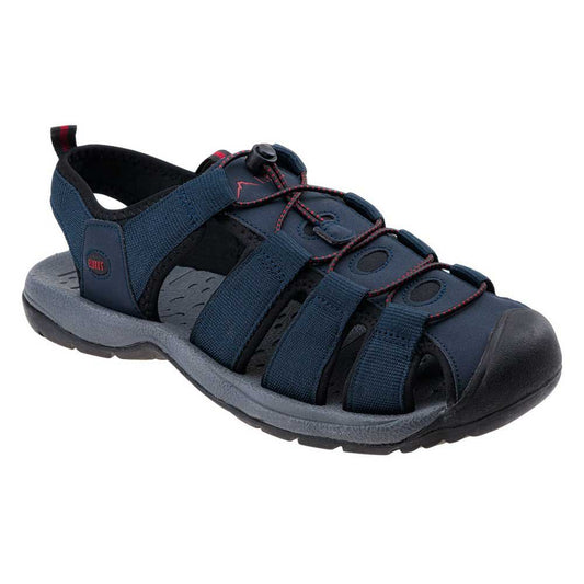 Navy-Black-Dark Red - Front - Elbrus Mens Keniser Sandals