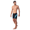 Black - Pack Shot - Aquawave Mens Fiero Sea Print Swim Shorts