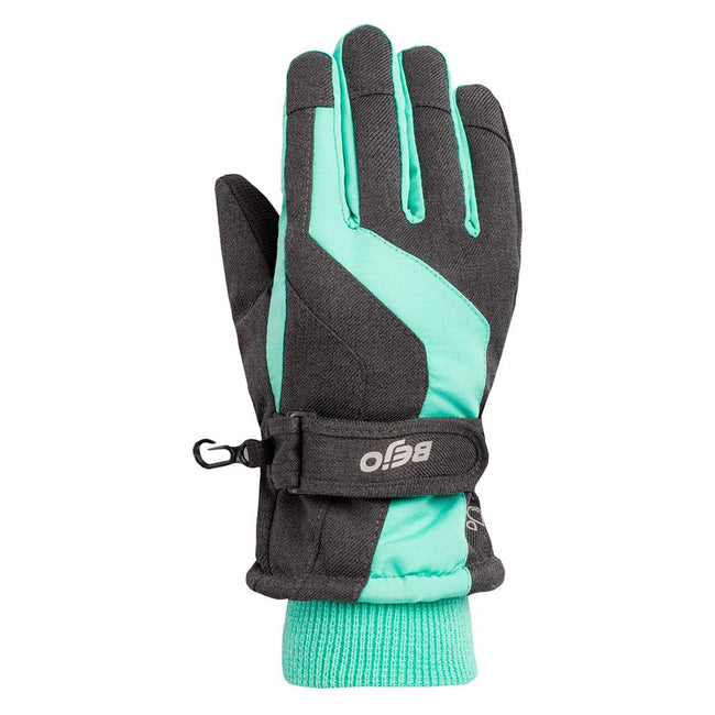 Dark Grey Melange-Bermuda - Front - Bejo Girls Brise Logo Ski Gloves