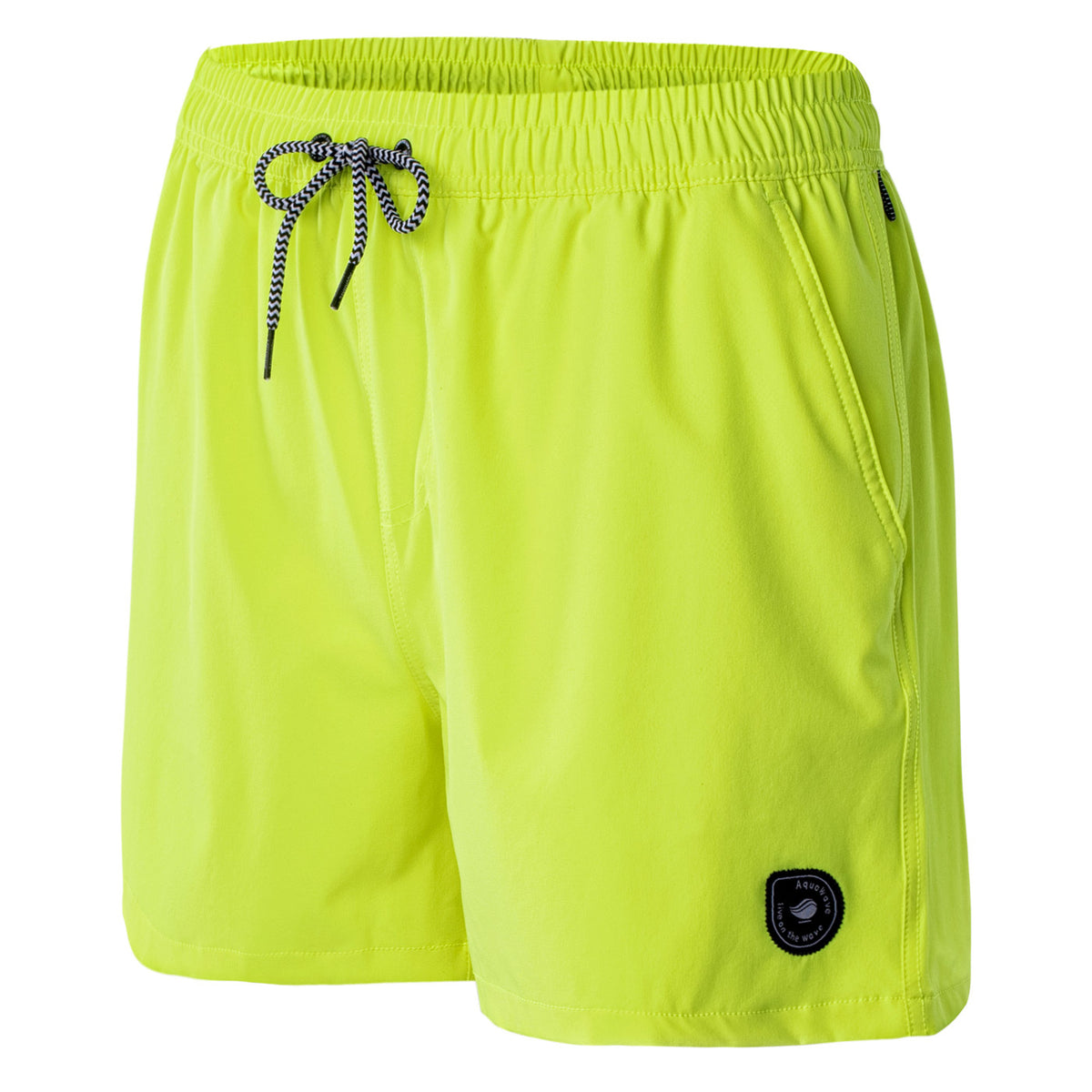 Neon Yellow - Side - Aquawave Mens Degras Swim Shorts