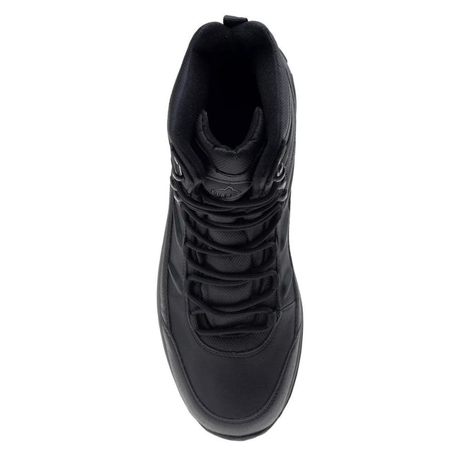 Black-Dark Grey - Pack Shot - Elbrus Mens Spike Waterproof Mid Cut Snow Boots