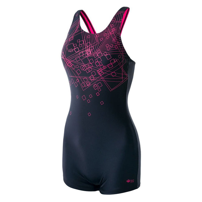 Black-Raspberry-Sorbet Pink - Side - Aquawave Womens-Ladies Qarakuma One Piece Swimsuit