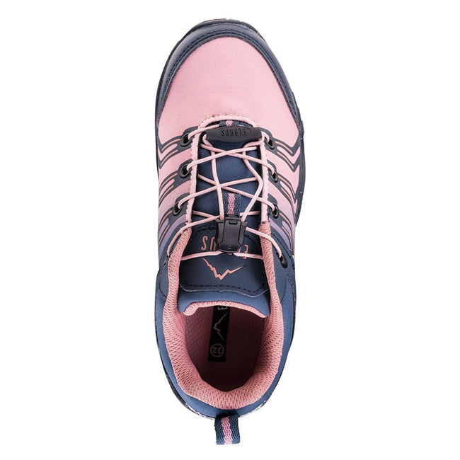 Ash Rose-Midnight Navy - Back - Elbrus Childrens-Kids Erimley Logo Waterproof Low Cut Walking Shoes