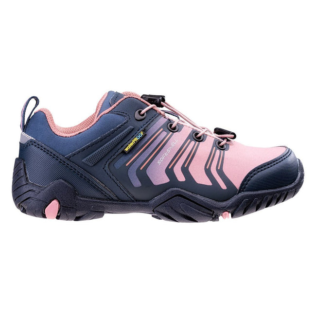 Ash Rose-Midnight Navy - Lifestyle - Elbrus Childrens-Kids Erimley Logo Waterproof Low Cut Walking Shoes