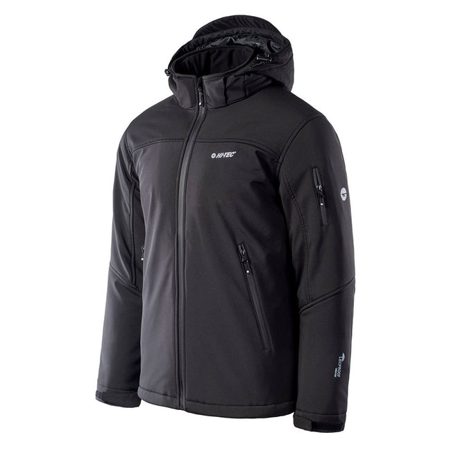 Black - Side - Hi-Tec Mens Geko Soft Shell Jacket