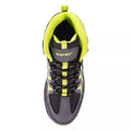 Black-Dark Grey-Lime - Side - Hi-Tec Childrens-Kids Miko Waterproof Mid Cut Walking Shoes