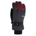Dark Grey-Black-Chinese Red Melange - Front - Bejo Boys Osian Ski Gloves