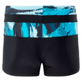 Black-Seafoam - Back - Aquawave Mens Tahu Sea Print Swim Shorts