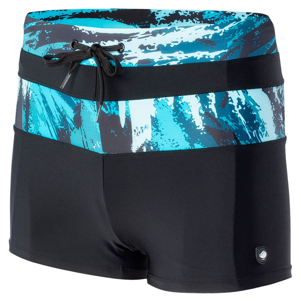 Black-Seafoam - Side - Aquawave Mens Tahu Sea Print Swim Shorts
