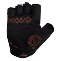 Black-Orange - Back - Radvik Mens Blast Logo Fingerless Gloves