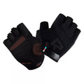 Black-Orange - Side - Radvik Mens Blast Logo Fingerless Gloves