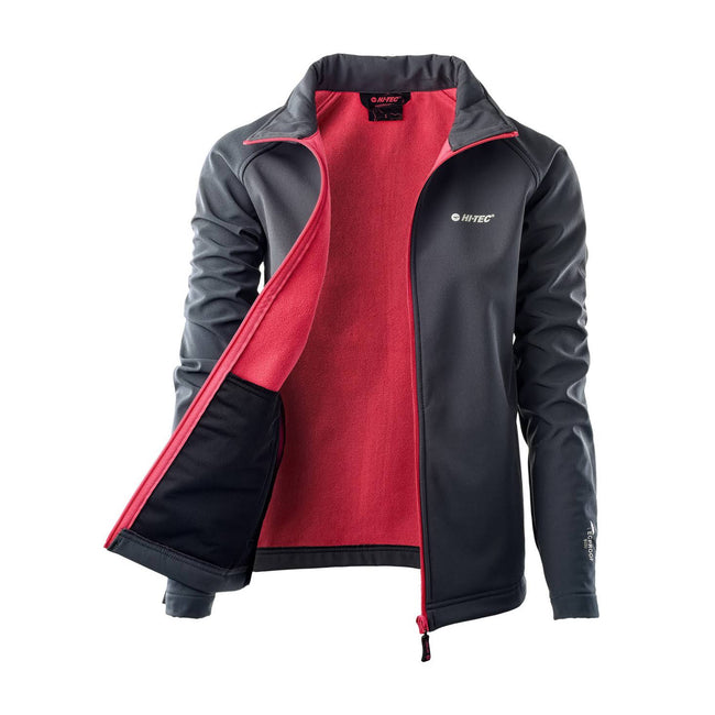 Moon Grey-Bright Pink - Lifestyle - Hi-Tec Womens-Ladies Lucari Soft Shell Jacket
