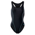 Black-Aqua Splash - Front - Aquawave Womens-Ladies Abra One Piece Swimsuit