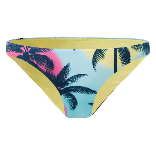Blue-Yellow-Black - Front - Aquawave Girls Rodani Palm Tree Bikini Bottoms