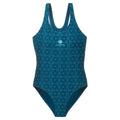 Gibraltar Sea-Peacock Blue - Front - Aquawave Womens-Ladies Seaweed Hexagon One Piece Swimsuit