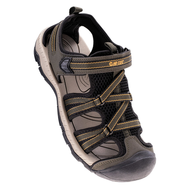 Khaki-Corn - Close up - Hi-Tec Mens Camidio Sandals
