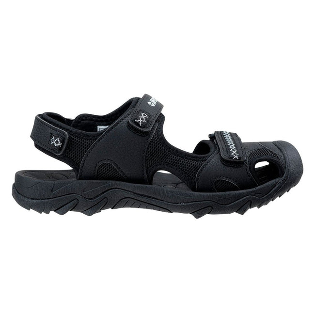 Black-White - Side - Hi-Tec Childrens-Kids Merfino Sandals