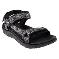 Black-Grey - Front - Hi-Tec Mens Hanar Sandals
