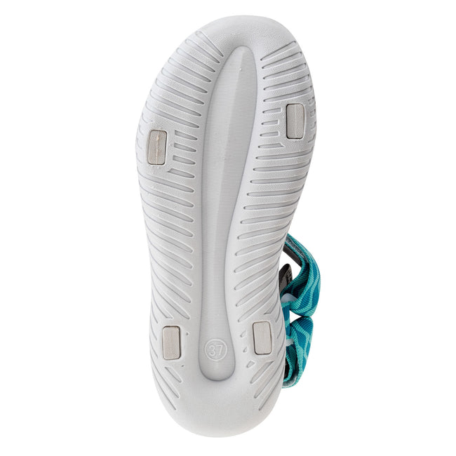 Grey-Light Turquoise - Side - Hi-Tec Womens-Ladies Hanary Sandals