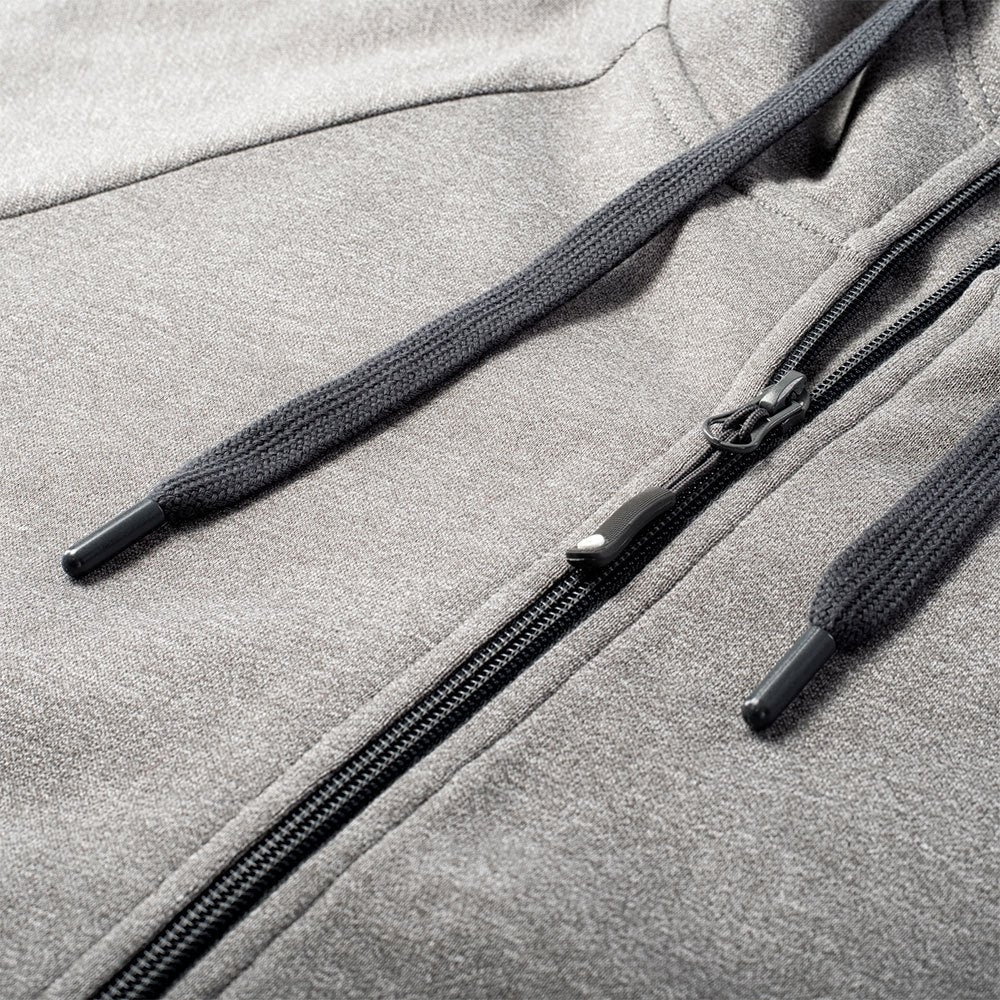 Grey Melange - Lifestyle - Hi-Tec Mens Selan Full Zip Hoodie