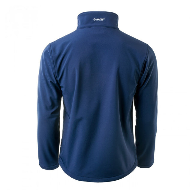 Navy-Orange Red - Back - Hi-Tec Mens Lingen Soft Shell Jacket