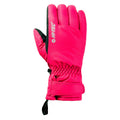 Sangria Pink-Black - Side - Hi-Tec Womens-Ladies Galena Contrast Ski Gloves