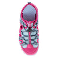 Fuchsia-Light Blue - Pack Shot - Hi-Tec Childrens-Kids Sanev Sandals