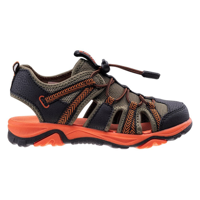 Black-Khaki-Orange - Lifestyle - Hi-Tec Childrens-Kids Sanev Sandals