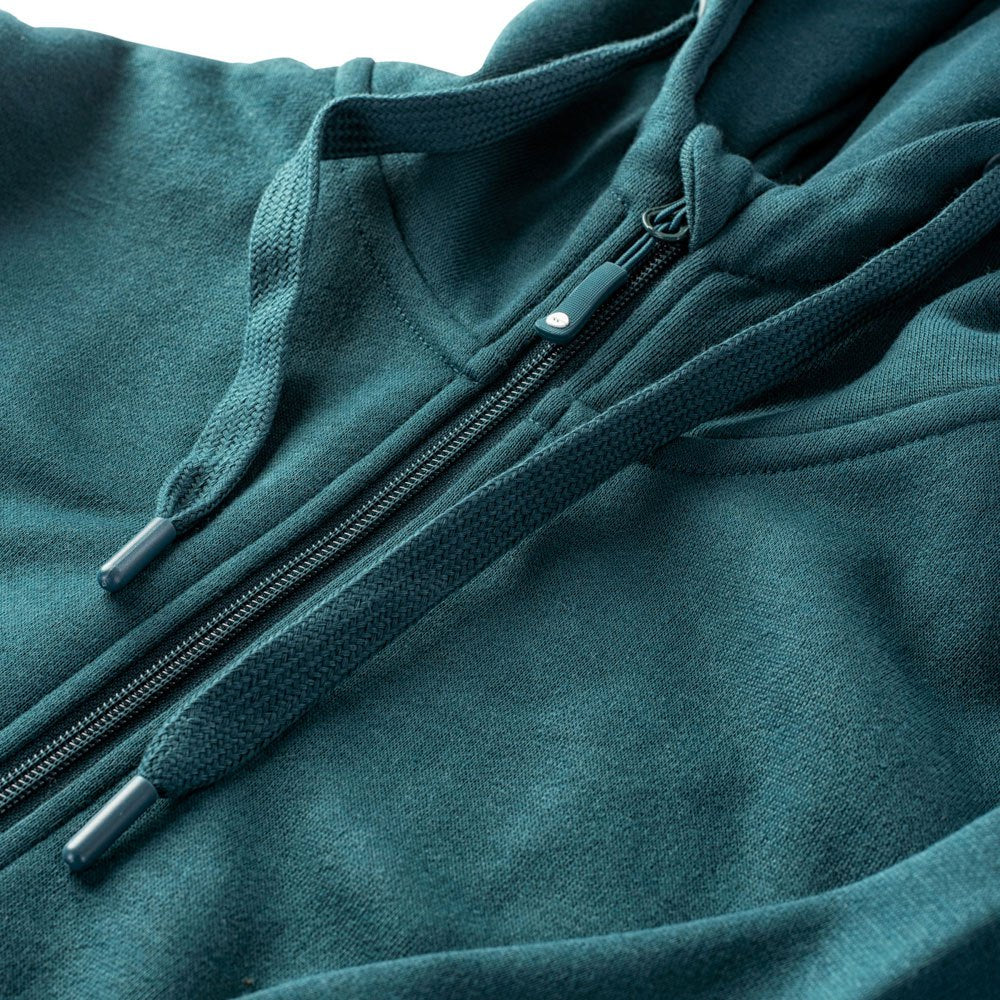 Deep Teal - Close up - Hi-Tec Womens-Ladies Silian Full Zip Hoodie