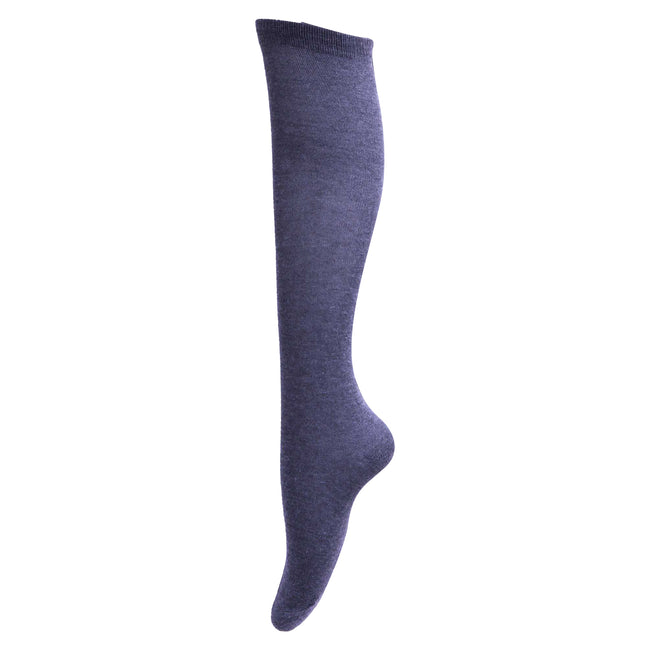 White - Front - Childrens Girls Plain Knee High School Socks (Pack Of 3)