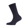 Navy - Front - Childrens-Kids Plain Cotton Rich School Socks (Pack Of 3)