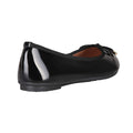 Black - Side - Krisp Womens-Ladies Patent Leather Ballerina Pumps with Bow